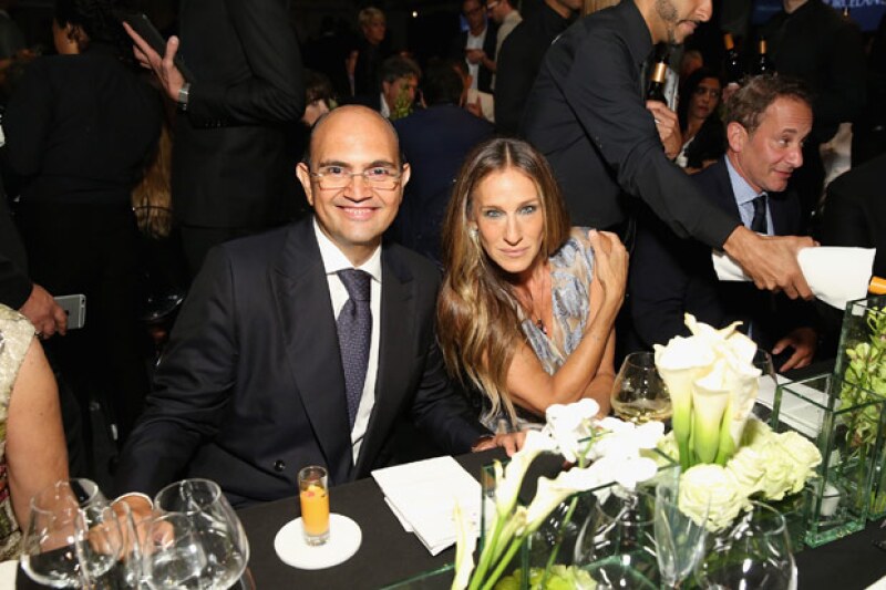 La actriz y protagonista de Sex And The City también estuvo presente en el evento luciendo despampanante al lado del Director General de Porcelanosa, Silvestre Segarra.