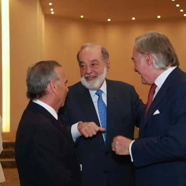 Alfredo Chedraui , Carlos Slim Helú y Eduardo Zepeda