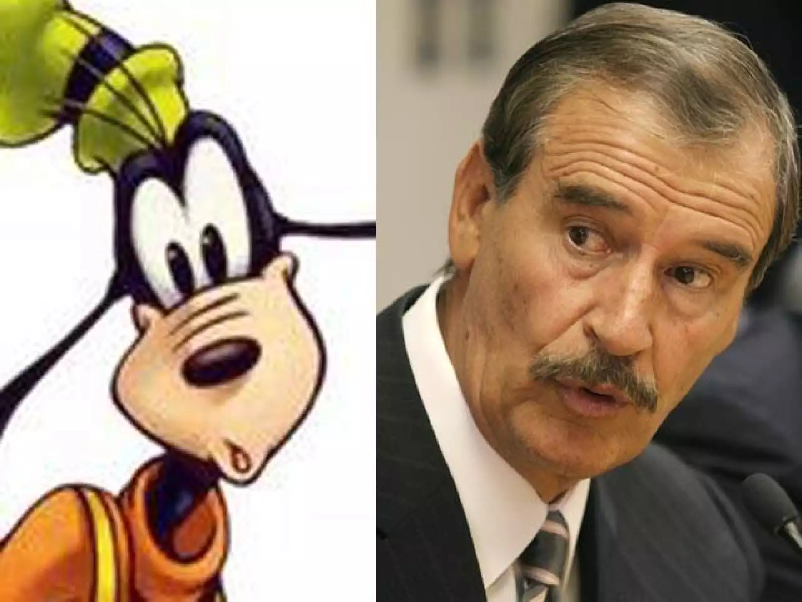 Vicente Fox y Goofy.