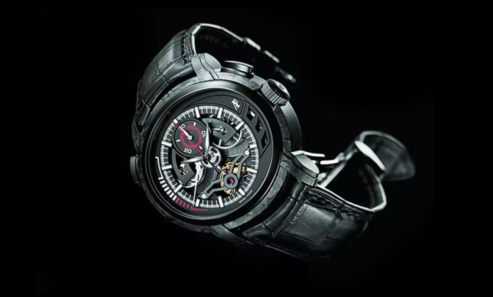 El nuevo Millenary Carbon One Tourbillon Chronograph introduce un diseño excepcional en fibra de carbono.