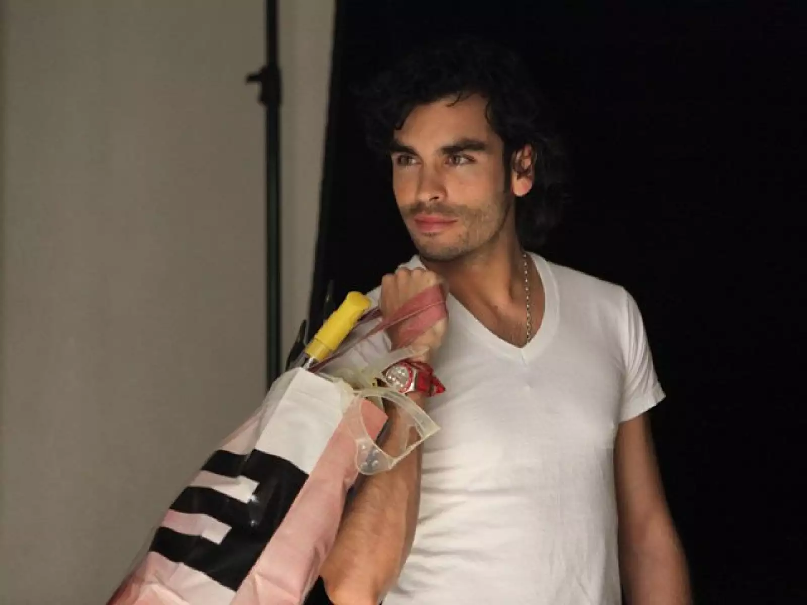 Entre toma y toma, Gonzalo se vio muy relajado y accesible.