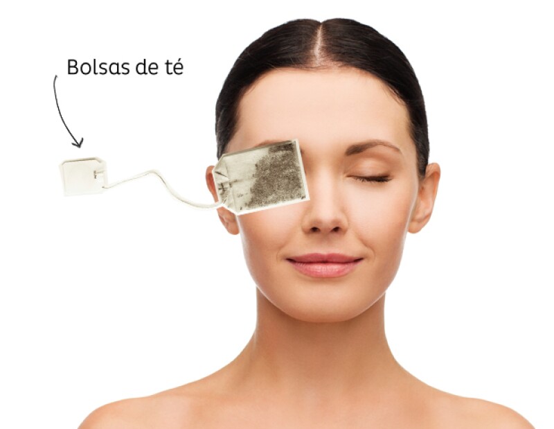 Las bolsas de té verde o té negro son ideales para deshinchar los ojos.