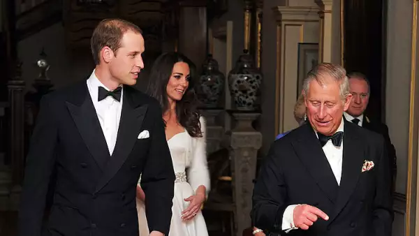 Príncipe William, Kate Middleton y el príncipe Carlos