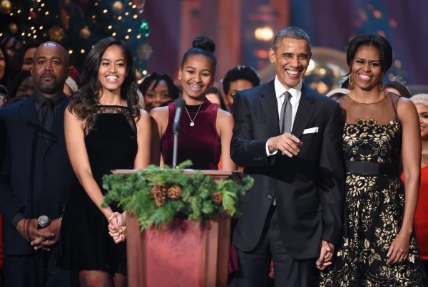Familia Obama en Navidad
