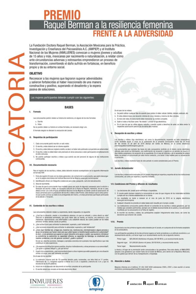 En la convocatoria puedes consultar todos los requisitos para concursar.