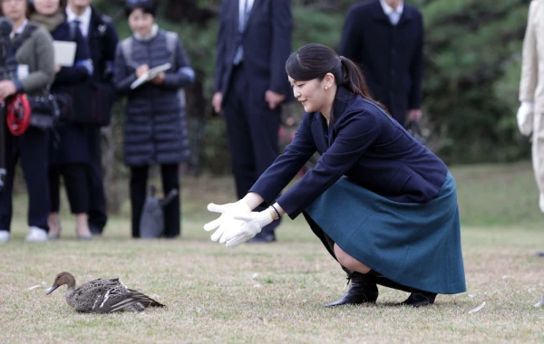 Princess Mako visits Imperial Wild Duck Preserve
