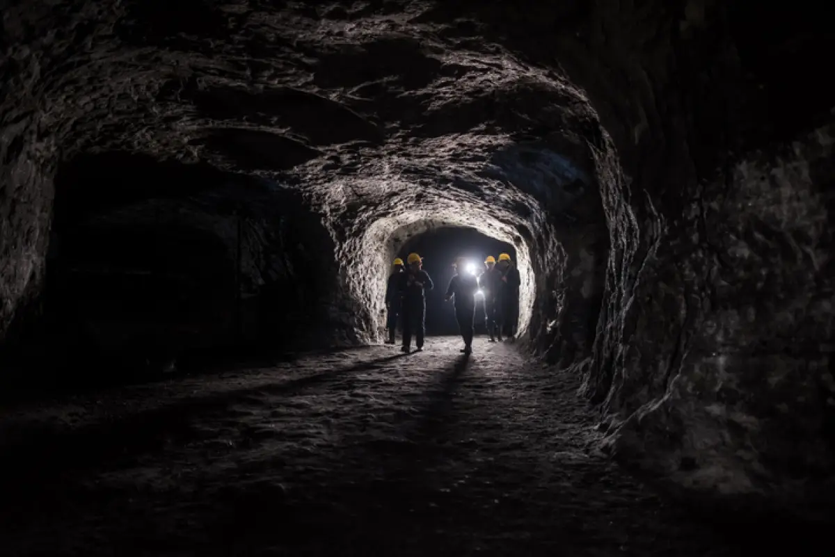 Group of men in a mine