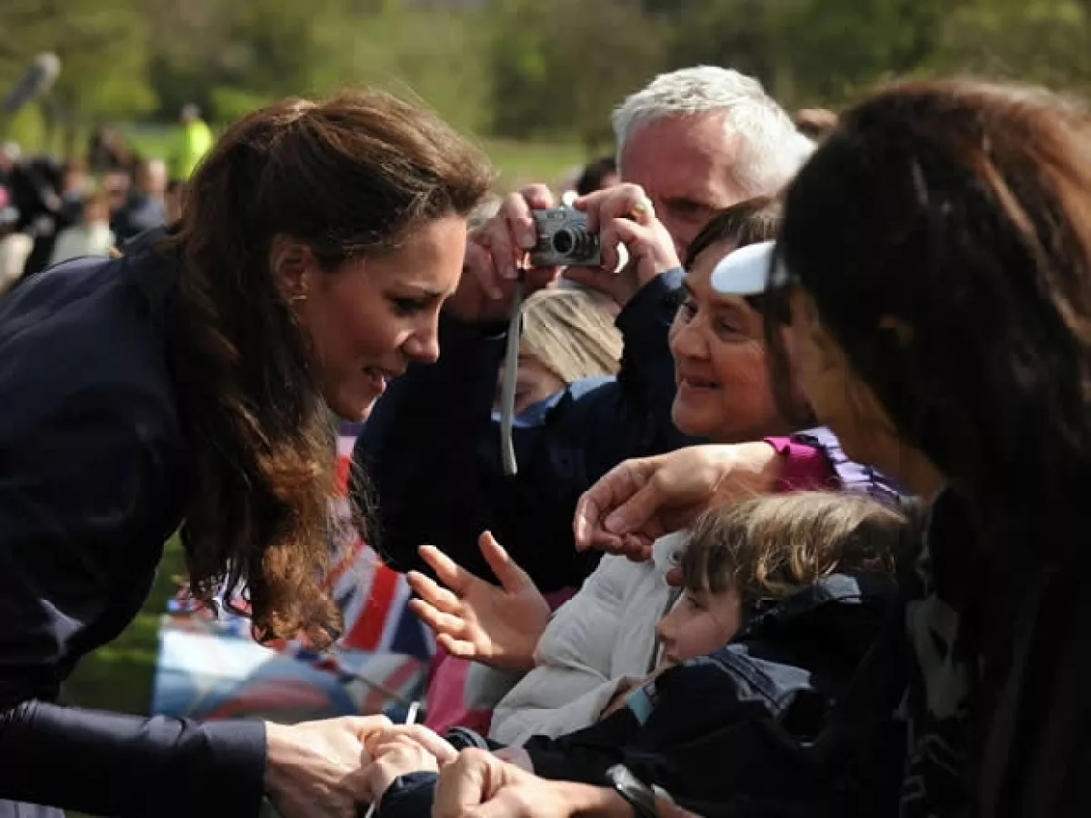 Kate Middleton durante su visita al Witton Country Park en Darwen.
