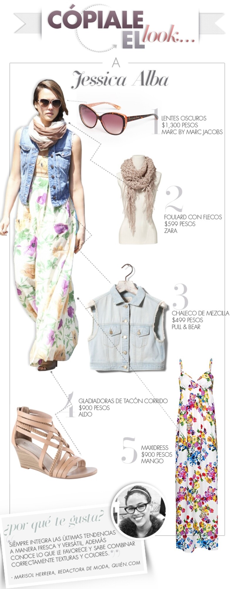 Este look en particular es femenino y fácil de lograr.