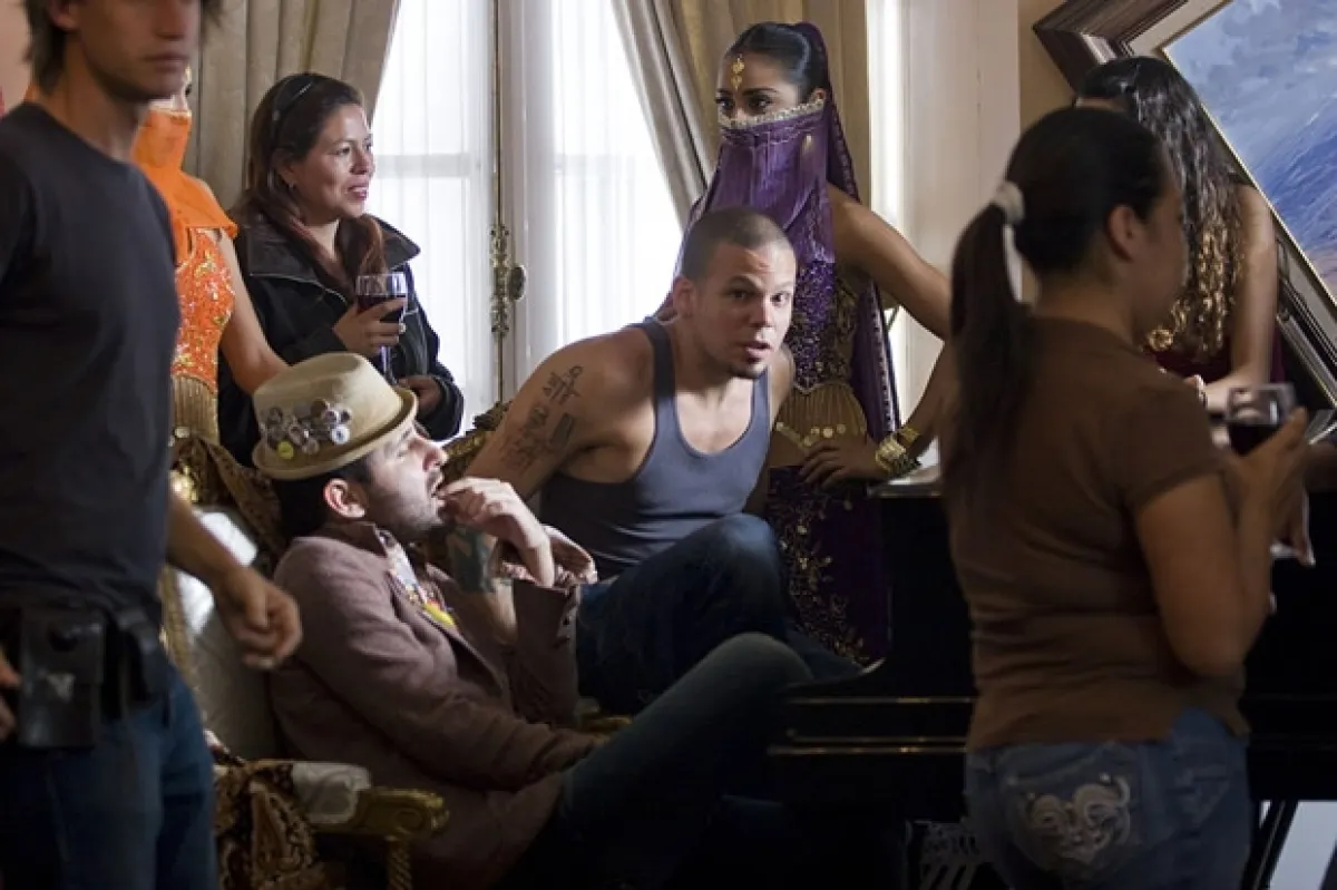 René Pérez Joglar durante las grabaciones.