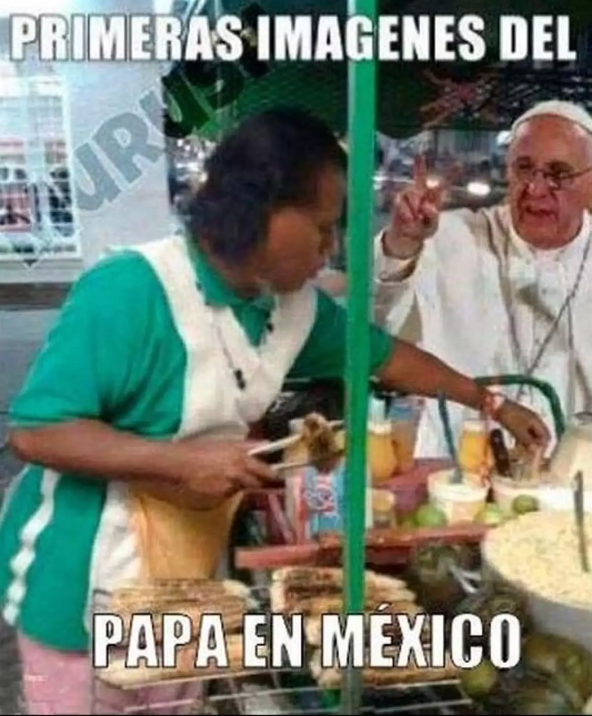 Ni el Pontífice se resiste a la verdadera comida mexicana.
