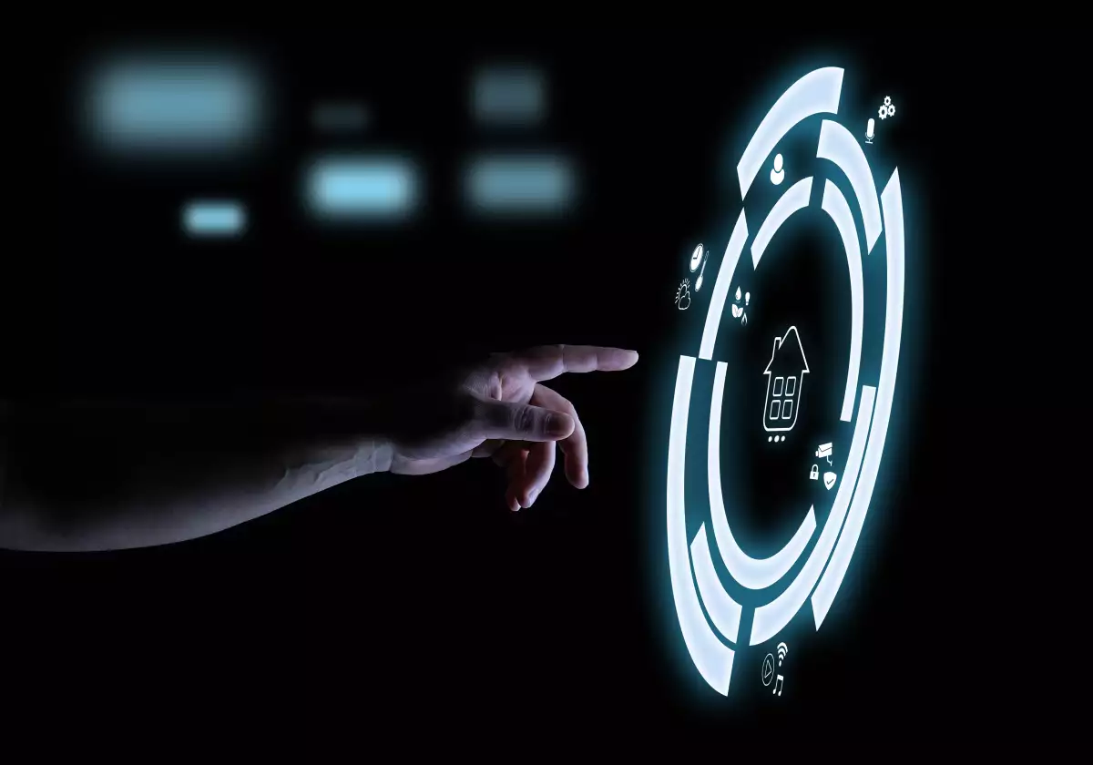 Smart Home Digital Touch Hologram User Interface Technology Concept