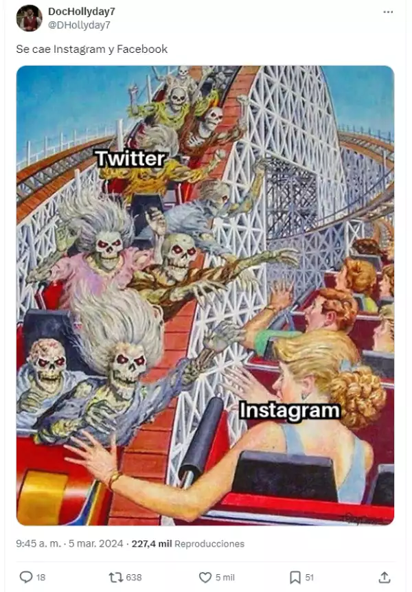 memes de Facebook e Instagram