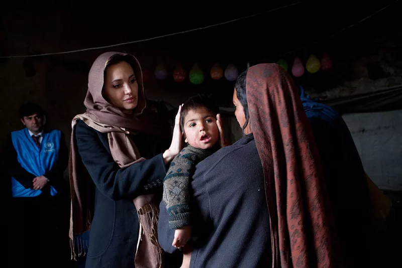 UNHCR Goodwill Ambassador Angelina Jolie Visits Displaced People In Afghanistan