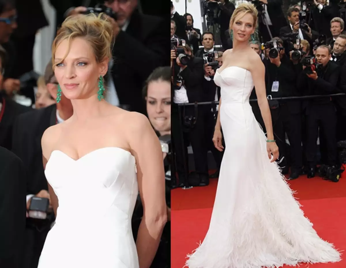 Uma Thurman en Versace.