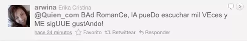 Según algunos de los seguidores de Quién.com en Twitter, esa rola fue la que más disfrutaron en el concierto de ayer. Checa algunos de los comentarios que nos hicieron llegar.