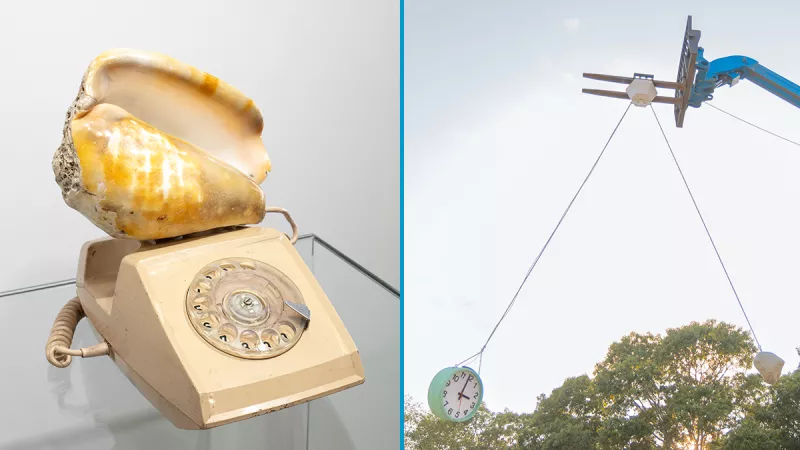 Izquierda: Kiván Quiñones. Derecha: Alicja Kwade