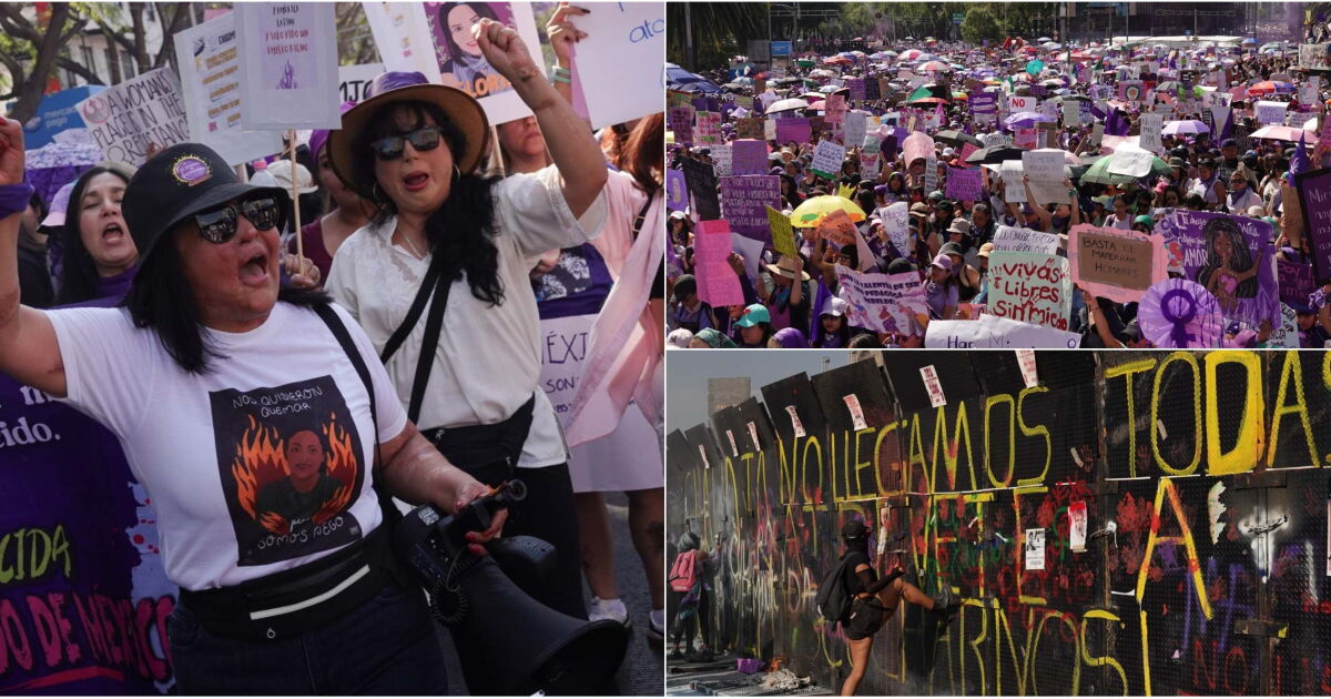Más de 200,000 mujeres alzan la voz contra la violencia en primer 8M de ...