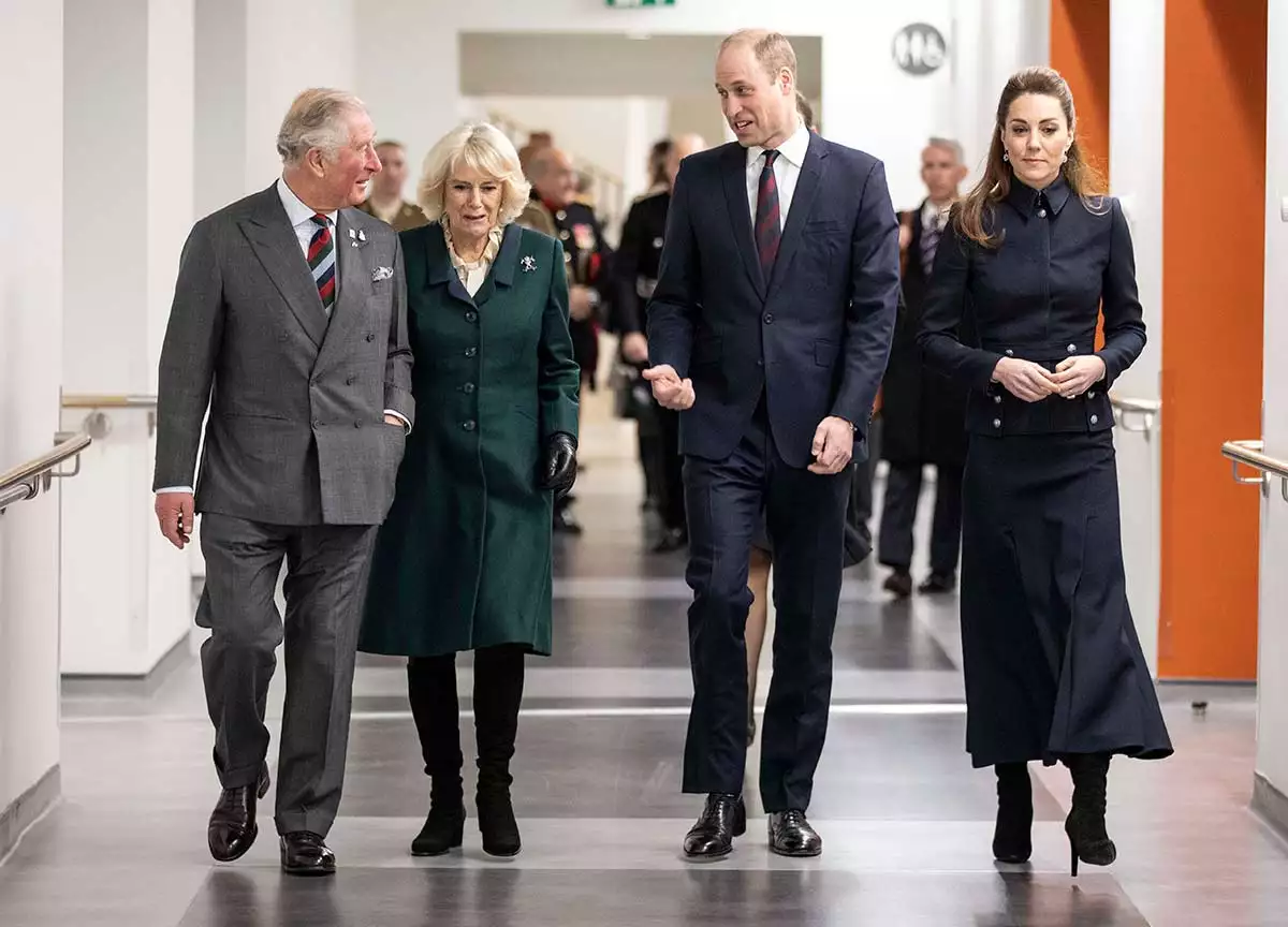 Príncipe Carlos, Camilla de Cornwall, Príncipe William y Kate Middleton