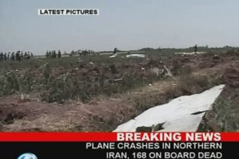 Una aeronave Caspian Airlines en viaje de Teherán a Yereván, la capital armenia, se estrelló este miércoles cerca de la aldea de Jannatabad, al noroeste de la capital iraní.