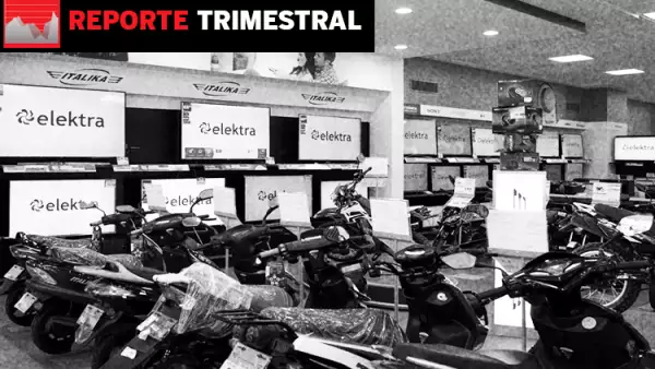 Foto del interior de una tienda elektra.