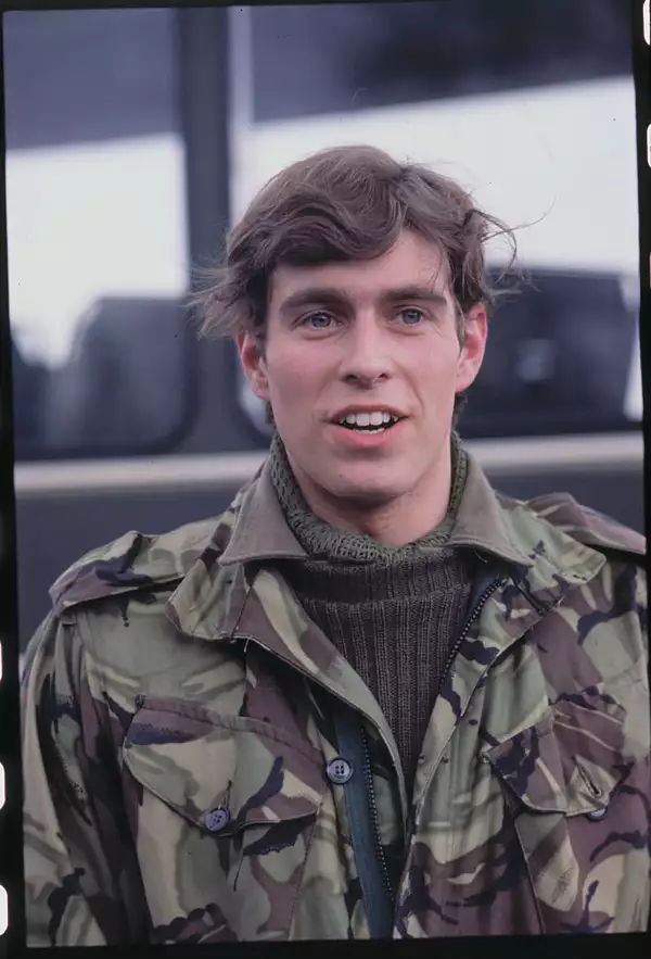 Prince Andrew Smiling in Military Uniform