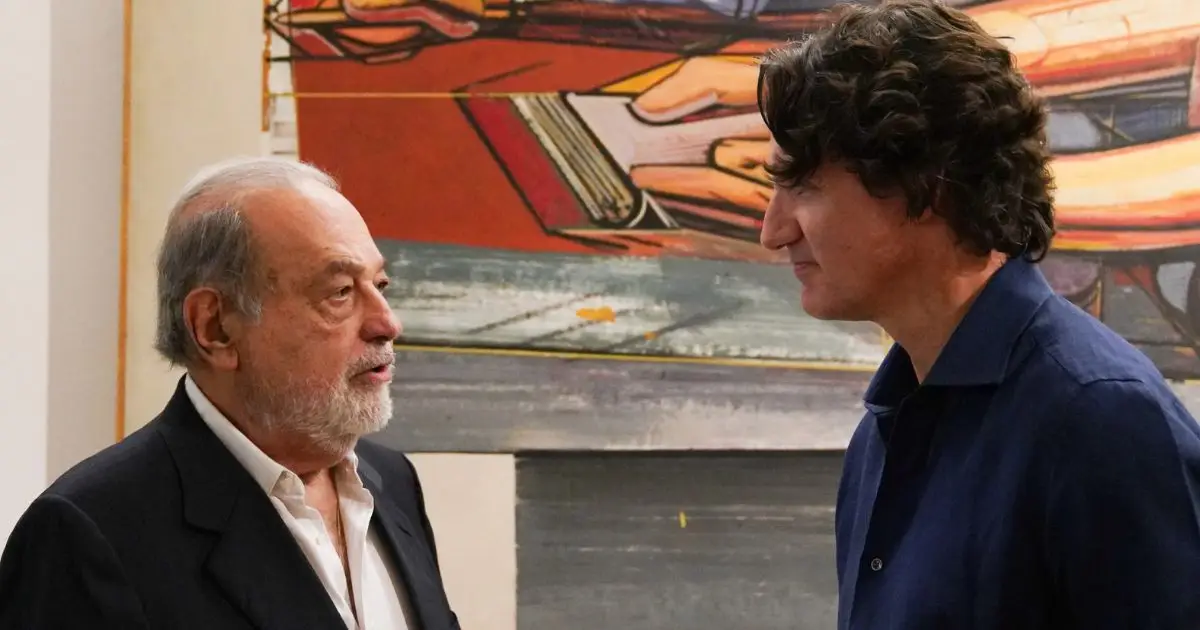 Carlos Slim y Justin Trudeau