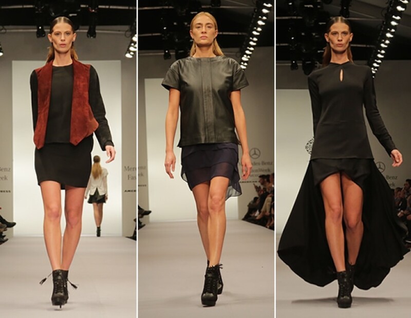 El negro protagonizó la colección de Lorena Saravia.