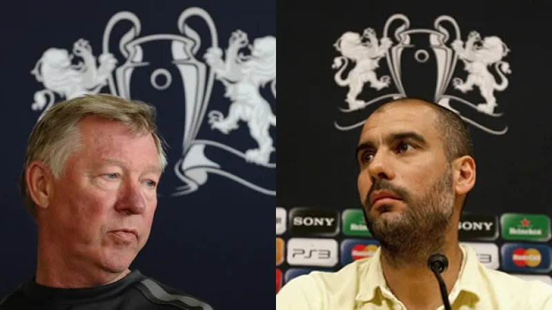 Los técnicos del Manchester y el Barcelona