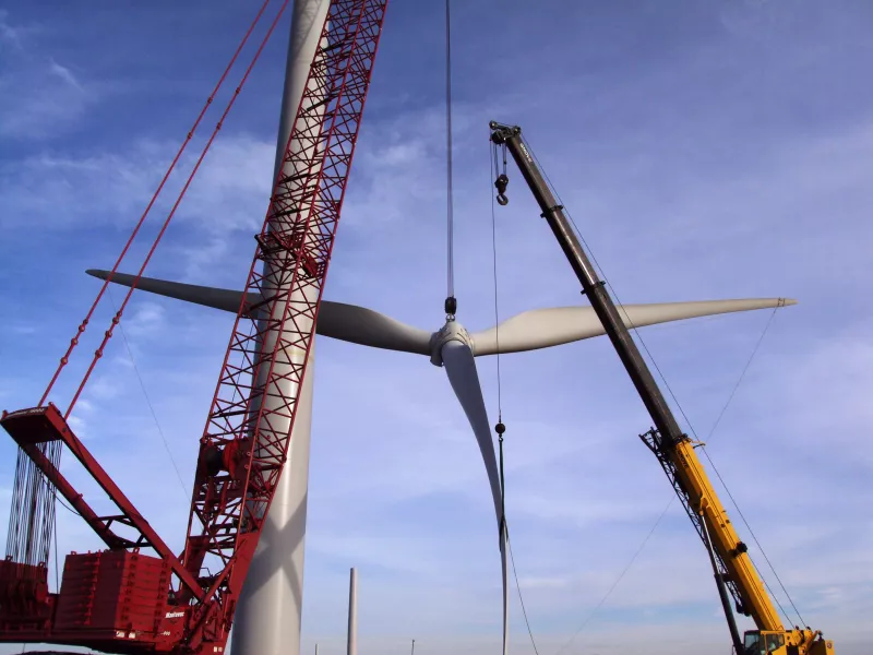 Construcción del Parque BishopHill, uno de los nueve que Invenergy tiene en Illinoins, en Estados Unidos.