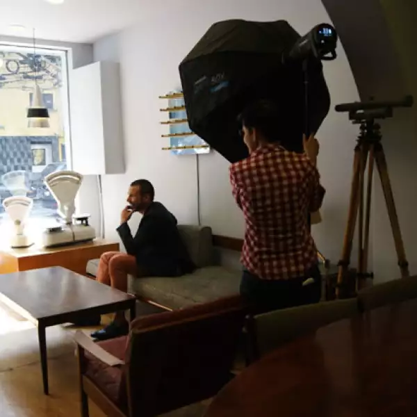 El actor mostró su simpatía en cada toma.