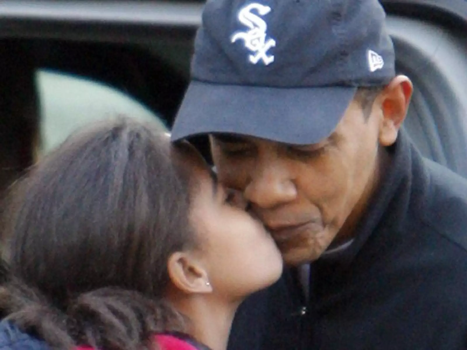 Otra imagen con Malia, hoy de 10 años, también en 2008.