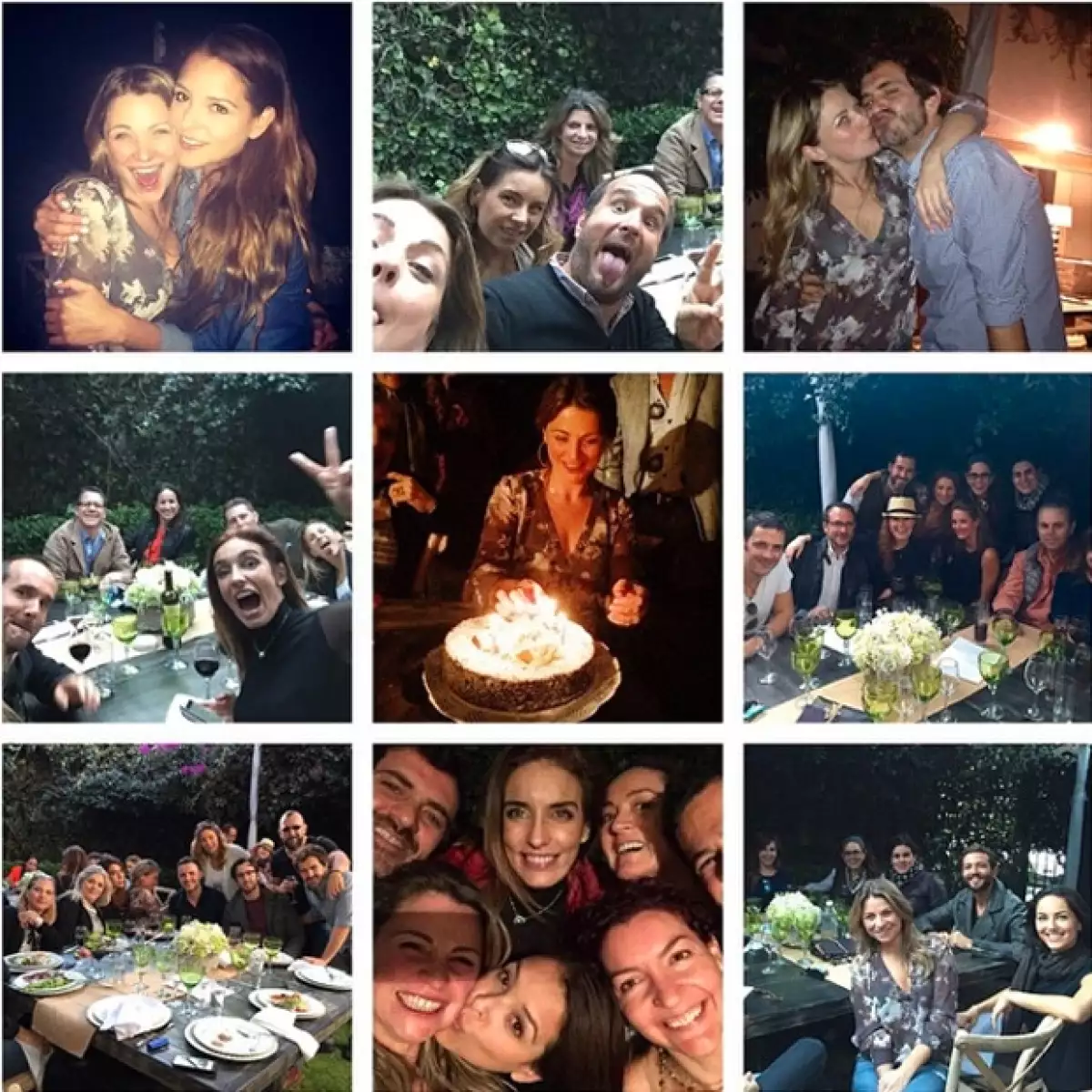 La actriz presumió el cariño de sus amigos y entre las fotos aparece también Emiliano Salinas.