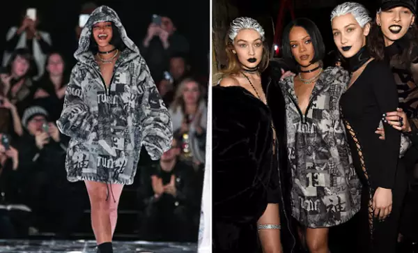 Las hermanas Hadid acompañaron a la intérprete en el show.