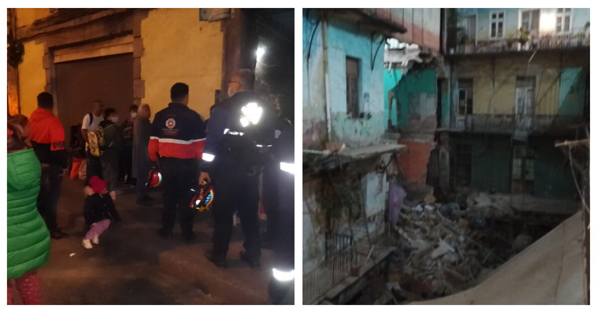 Derrumbe en vecindad del Centro de la CDMX deja un lesionado