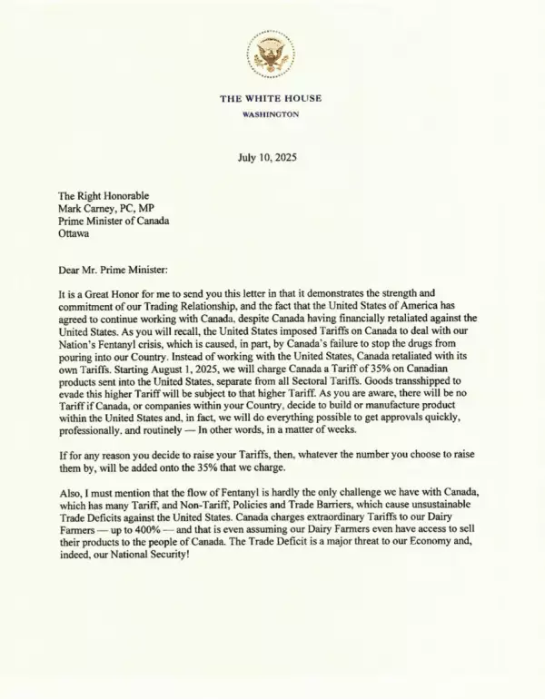 Trump aranceles Canadá