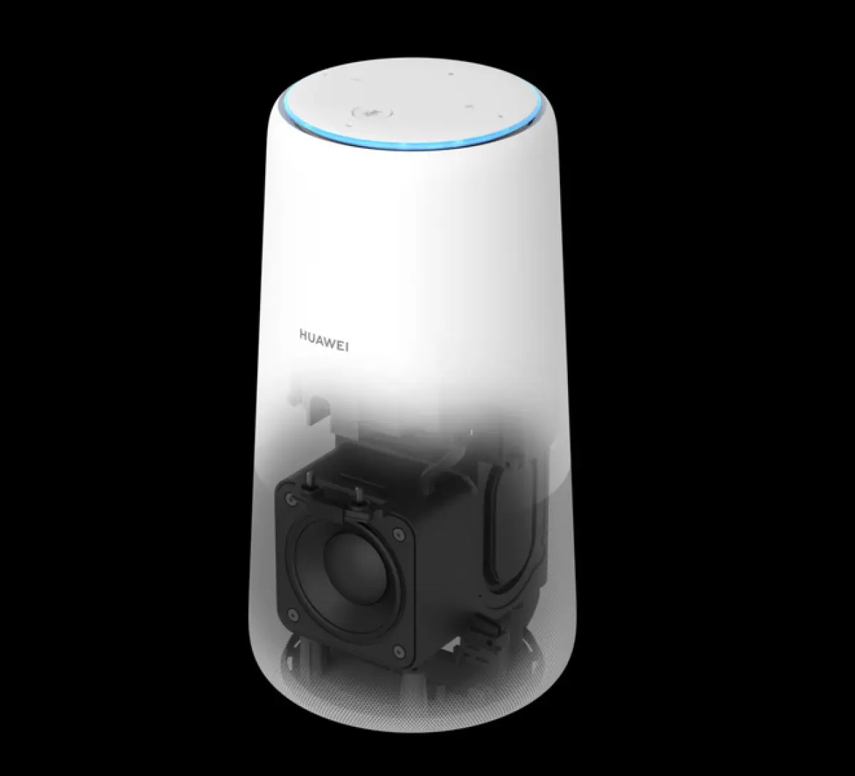 La bocina inteligente de Huawei es un dispositivo dos en uno: un parlante con inteligencia artificial y un router 4G.