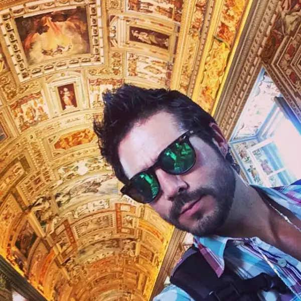 De visita en el museo del Vaticano.