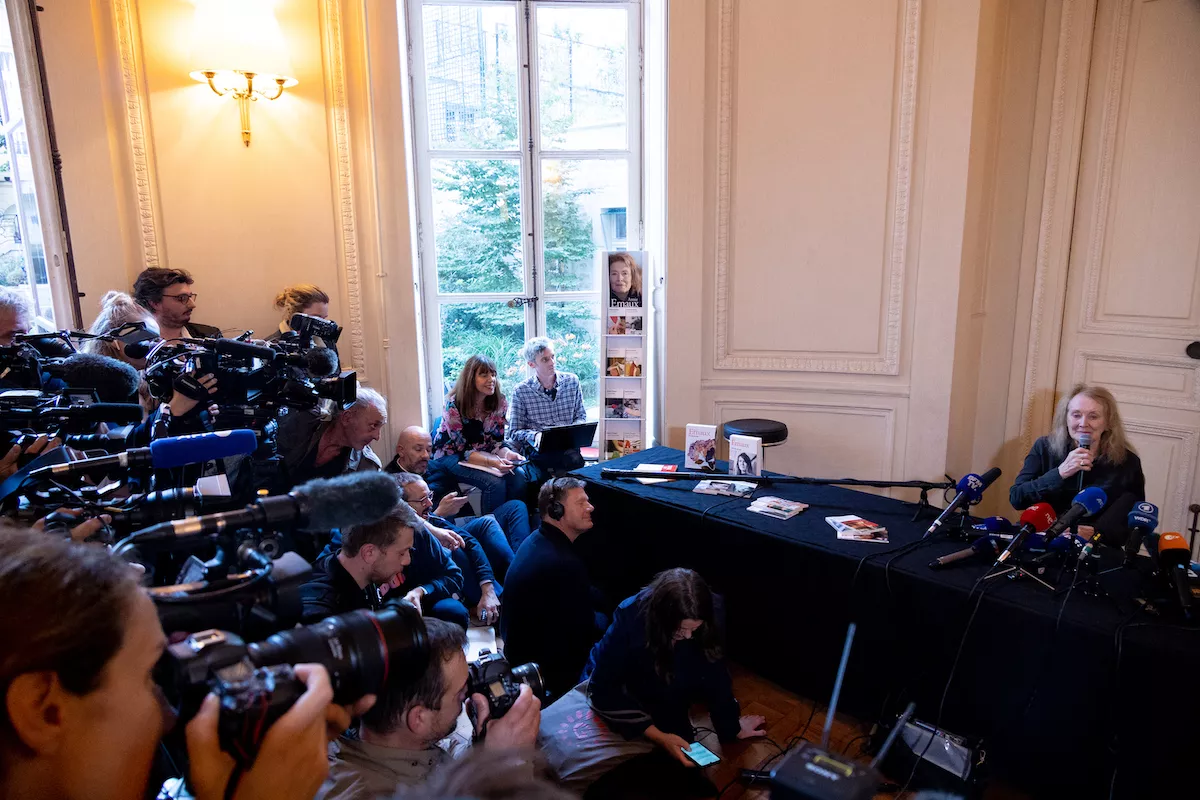 La conferencia de prensa tras el anuncio del Premio Nobel de Literatura para la escritora francesa Annie Ernaux.