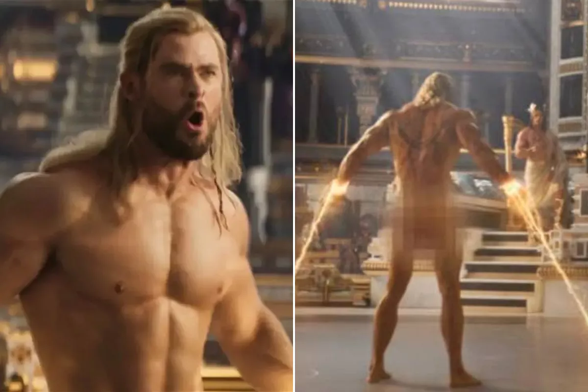 Chris Hemsworth presume el desnudo de Thor en la nueva película
