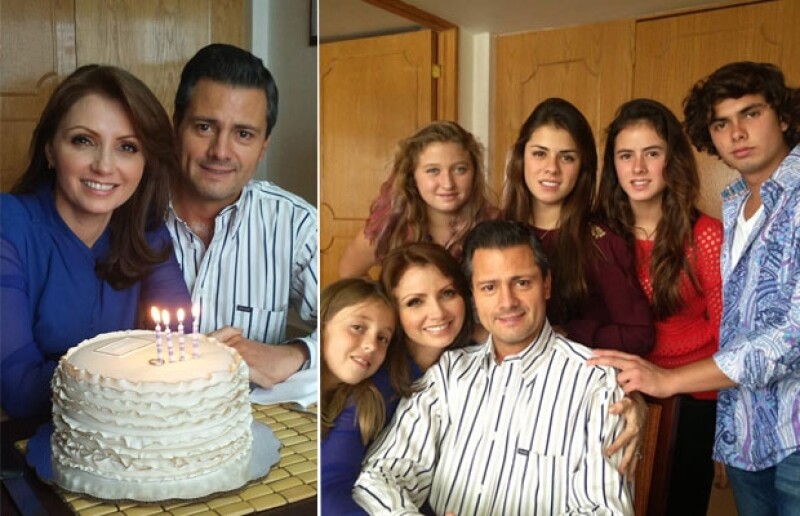 La familia se reunió para partir el tradicional pastel, la ausente fue Sofía Castro.