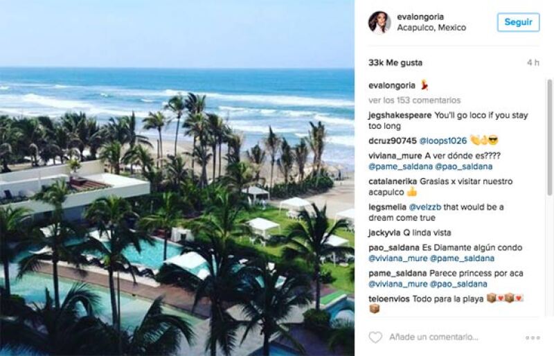 Actualmente Eva se encuentra en Acapulco.