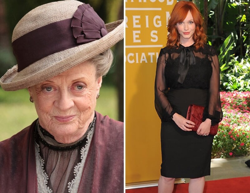 Maggie Smith (Izquierda), Christina Hendricks (Derecha)