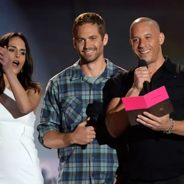 Jordana Brewster, Paul Walker y Vin Diesel, reparto de `Rápido y Furioso´favoritos de los asistentes a los MTV Movie Awards.