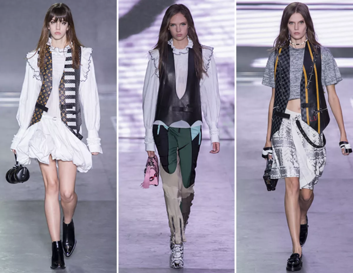 También se vieron chalecos en la más reciente colección de Nicolas Ghesquière.