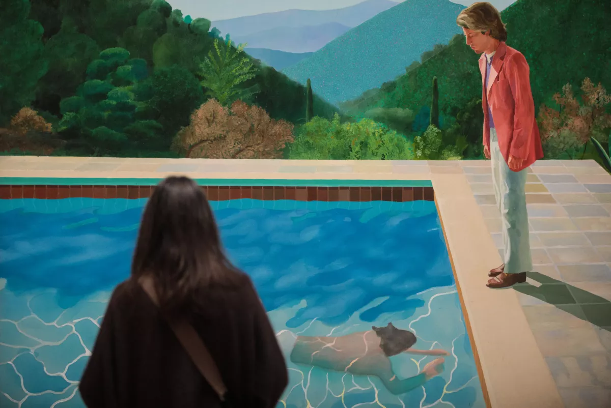 Extensive Exhibition Of David Hockney Paintings Previews At The Tate Britain