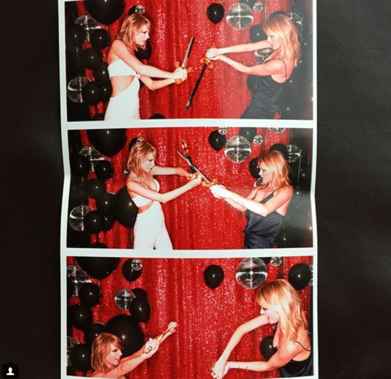 Taylor contra la modelo Martha Hunt.