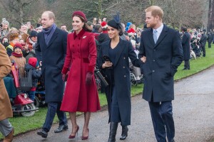 The Royal Family Attend Church On Christmas Day