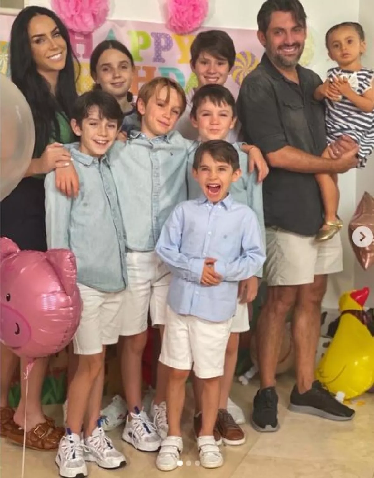 Inés Gómez Mont y su familia. 