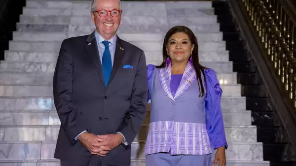 Encuentro entre el gobernador de Nueva Jersey, Phil Murphy, y la jefa de Gobierno de la Ciudad de México, Clara Brugada